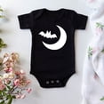 thumbnail image 5 of Ruiwill Halloween Baby Girls Romper Size 0-3 Months Pumpkin Bat Print Short Sleeve Romper Fall Winter Girls Clothes Black, 5 of 5