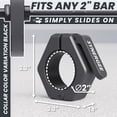 thumbnail image 3 of Synergee Black Magnetic Barbell Collars Locking 2" Weight Clamps, 3 of 6
