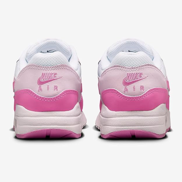 Big Kid's Nike Air Max 1 White/Playful Pink-Pink Foam