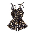 thumbnail image 3 of Mevireiy Baby Girls Leopard Romper Overalls Strap Button Sleeveless Halter Summer Jumpsuit Shorts Outfits, 3 of 8