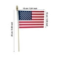 thumbnail image 3 of American 250Th Anniversary 4"x6" Cotton US Stick Flag with Spear Tip - Mini American Flag for Parades, Holidays, and Events - Durable Cotton Fabric - Ideal for Patriotic Celebrations,1pc, 3 of 6