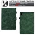 thumbnail image 3 of ELEHOLD Flip Folio Leather Case for Samsung Galaxy Tab A8 10.5 (2022), Butterflies Tower Pattern Card Slots Auto Wake/Sleep Kickstand Function Multi-Functional Protective Shockproof Slim Case,Green, 3 of 7