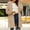 Khaki, variant on Women's Medium Long Double Pocket Knit Cardigan Open Front Casual Acrylic Sweater for Versatile Daily Activities and Stylish Looks