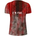 thumbnail image 5 of Men's Tops Short Sleeved Round Neck Printed T-shirt Multicolor 2XL, 5 of 5