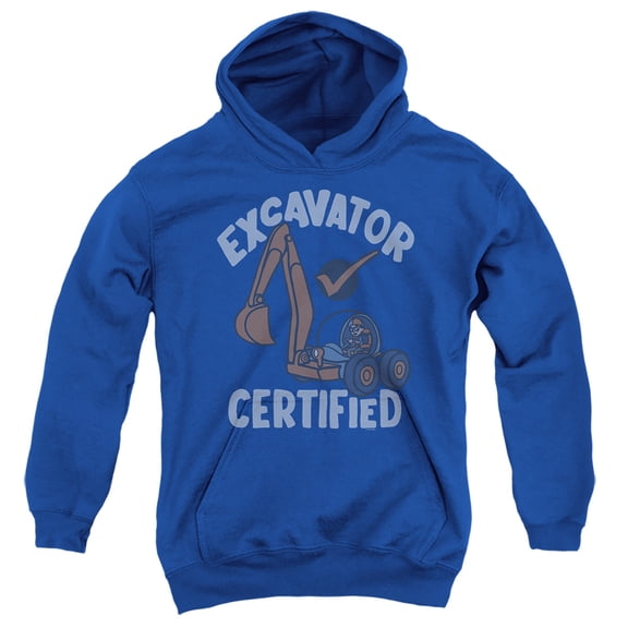 Blippi Excavator Certified Youth Kids Boy/Girls Pull-Over Hoodie, Royal, Small