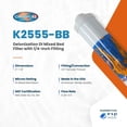 thumbnail image 6 of Ominpure K2555-BB Inline DI Mixed Bed Deionization Filter Cartridge, 10 x 2 in Resin Replacement, 1/4 in FPT, K-Series Inline Water Filter, 6 of 7