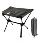 thumbnail image 3 of Silla de camping plegable con taburete y bolsa de almacenamiento, reclinable y portátil. Reposapiés. Negro, 3 of 9