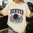 thumbnail image 3 of Denver American Football Team Vintage, Fan Broncos American Football Men Women Casual Streetwear Deon Unisex Comfort Tee T Shirt, Color: Light Pink, Size: L, 3 of 5