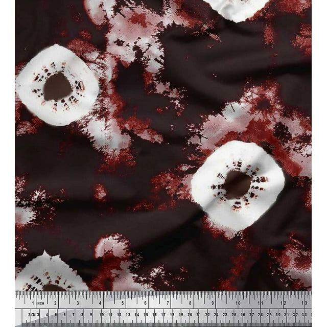 Soimoi Poly Georgette Fabric Spider Tie-Dye Decor Fabric Printed Yard 42 Inch Wide