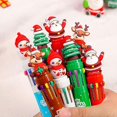 thumbnail image 3 of Bolígrafo de gel de 10 colores con diseño navideño de Papá Noel y dibujos animados de Kawaii, 3 of 4