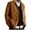 Khaki, variant on Corduroy Jacket Shirts for Men Long Sleeve Button Down Shacket Jacket Casual Work Collared Shirt with Pocket(Army Green,L)