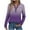 #H-Purple, variant on ZHYou Women's Tops Long Sleeve Red White Stripes Fashion Casual V-Neck Long Sleeve T-shirt Blouse Tops