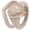 Nude & Rose Gold, variant on Pear Silicone Ring with Metal Frame and Stones - 2 Rings Set