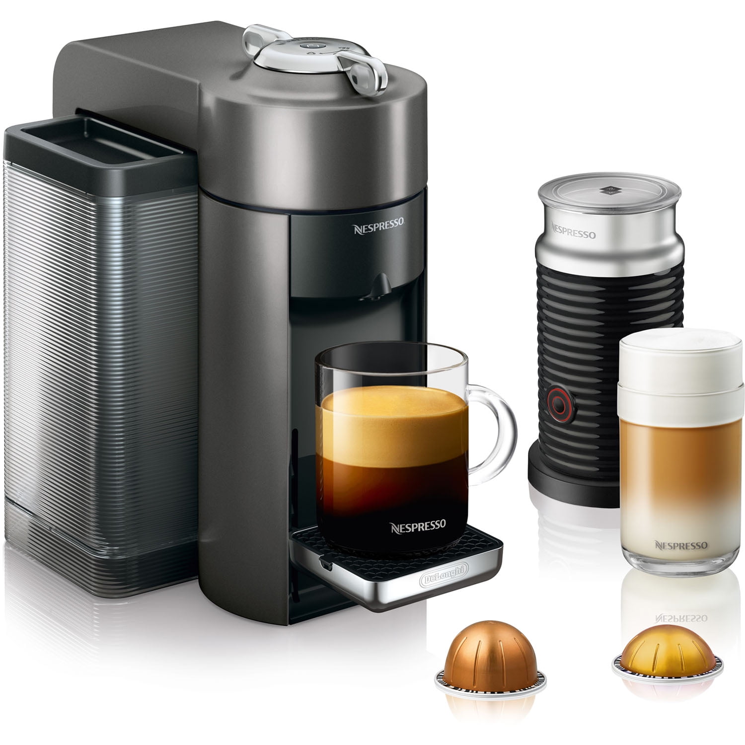Nespresso Vertuo Coffee and Espresso Maker by De'Longhi, Titan with Aeroccino Milk Frother