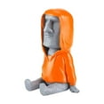 thumbnail image 4 of FashionCha Easter Island Head Statue Antique Portrait Ahu Phone Holder Moai Head Statue for Grey Orange, 4 of 9