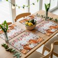 thumbnail image 5 of Orange White Pumpkins Placemats Set of 4, Thanksgiving Leaves Fall Grey Wood Washable Wipeable Table Mats for Dining Tables, Indoor Outdoor Kitchen Place Mats for Holiday Party Table Decor, 5 of 9