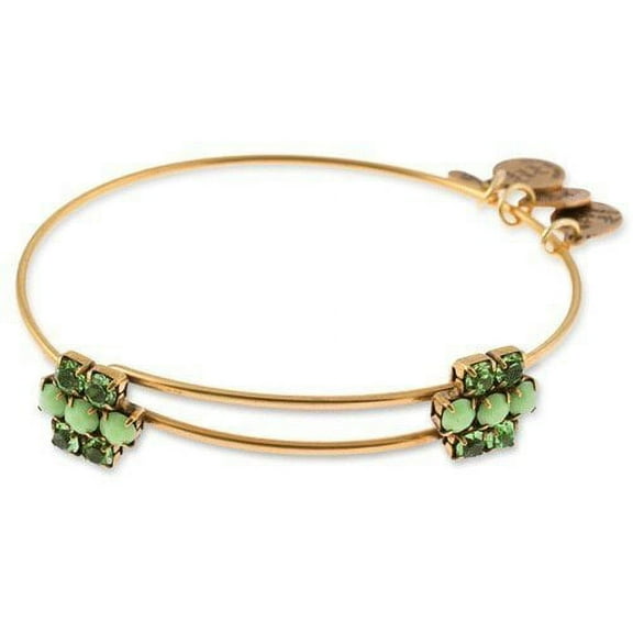 Alex and Ani Sour Apple Sparkler Beaded Bangle in Rafaelian Gold, A13EB75RG