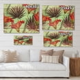 thumbnail image 4 of Designart 'VIntage Tropical Flowers VII' Traditional Print on Natural Pine Wood, 4 of 5