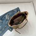 thumbnail image 1 of Bolsa vagabundo de moda para mujer, de mano con asa superior de paja de gran capacidad para regalo de cumpleaños Likrtyny Para Estrenar, 1 of 9