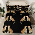 thumbnail image 2 of Manfei Chic Leopard Cheetah Twin Sheet Sets 3 Pieces, Aesthetic Black Brown Twin Fitted Sheet, Safari Wildlife Flat Sheet, Microfiber Bedroom Decor, 2 of 7