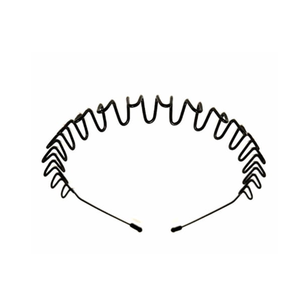 Qarigey Diademas para hombres Diadema ondulada negra Primavera Herramientas de belleza confiables Modelado de espalda invisible diario Fiestas Accesorio para el cabello Tipo 1 Qarigey AP008942-01B
