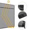 thumbnail image 2 of Black RV Awning Sun Shade Screen (Width:10'2''-18'2'') - Mesh Sunshade UV Block, 2 of 6