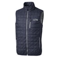 thumbnail image 2 of Men's Cutter & Buck Navy Seattle Seahawks Rainier PrimaLoft Eco Insulated Full-Zip Puffer Vest, 2 of 3