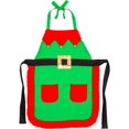 thumbnail image 2 of Elf Womens Adult Holiday Christmas Santas Helper Festive Apron-Std, 2 of 3