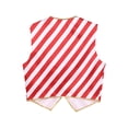 thumbnail image 4 of Jowowha Men's Christmas Candy Cane Vests Striped Print Button V Neck Sleeveless Xmas Waistcoat Red&White L, 4 of 7