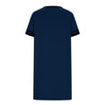 thumbnail image 4 of Tunic Dress for Women Crewneck Short Sleeve Casual Sporty Athleisure Style Contrast Trim Chest Pocket Soft Stretchy Loungewear Knee Length Shift Top, 4 of 7