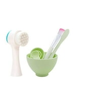 Face Mask Mixing Bowl Set,Facemask Mixing Tool Kit with Facial Mask Bowl Stick Spatula Silicone Face clean Brush, Face Brush for Cleansing - Facial Cleaning Brush