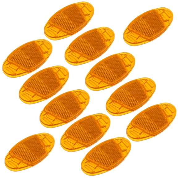 Masteelf 12 Pcs 车条反 Bike Decorative Reflectors Bike Warning Light 7X3.5CM Orange