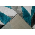 thumbnail image 6 of 4D Shaggy Rug Hand Carved Plush Thick Modern Contemporary Abstract For Living Room Bedroom 6994 (5'2"x7'5",Turquoise), 6 of 8
