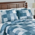 thumbnail image 2 of Collections Etc Classic Floral Patchwork Scalloped Edge Pillow Sham, 2 of 3