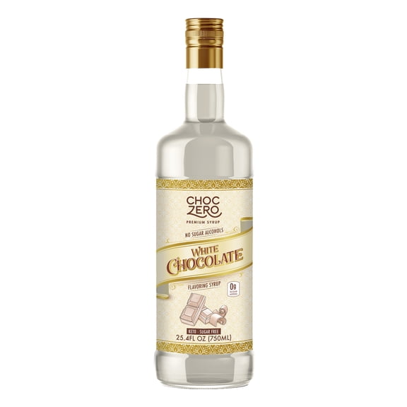 ChocZero White Chocolate Coffee Syrup, Sugar Free, Keto Friendly, Low Carb, 25.4 oz