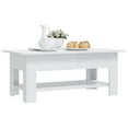 thumbnail image 3 of vidaXL Table Basse Blanc Très Lustré 102x55x42 cm Bois d'Ingénierie, 3 of 4