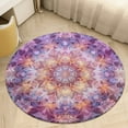 thumbnail image 4 of Kaleidoscope Mandala Colorful Floral Boho Round Small Area Rug, Print Non Slip Washable Floor Mat, Soft Throw Rug for Living Room, Powder Room Entryway, Bathroom, Bedside, 4 of 6