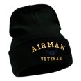 thumbnail image 4 of Airman Veteran Embroidered Long Knitted Beanie - Black OSFM, 4 of 5