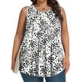 thumbnail image 3 of Fantaslook Plus Size Tank Tops for Women Tunic Sleeveless Shirts Dressy Casual Floral Blouses Loose Summer Tops, 3 of 7