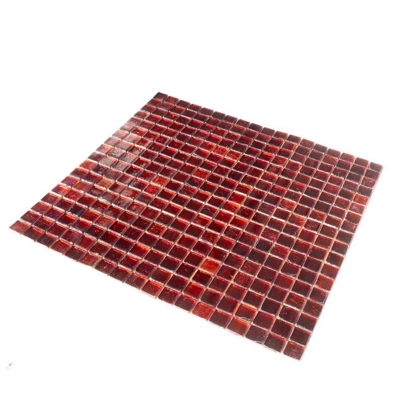 Apollo Tile Skosh 11.6 in. x 11.6 in. Glossy Ruby Red Glass Mosaic Wall and Floor Tile (18.69 sq. ft./case) (20-pack)