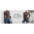 thumbnail image 6 of PRETTYGARDEN Womens Long Sleeve Going Out Tops Fall Mesh Floral Blouses Slim Fitted Shirts Date Night Outfits, 6 of 10