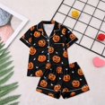 thumbnail image 2 of Pajamas for Women Simple Short Sleeve Button Down Soft Fabric Tops And Shorts Soft Pajama Set Pink XXXL, 2 of 4