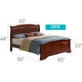 thumbnail image 2 of Glory Furniture Louis Phillipe Queen Panel Bed in Cherry, 2 of 2