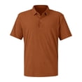 thumbnail image 2 of CCRFTGI Polo Shirts for Men Short Sleeve Casual Performance Moisture Wicking Quick Dry Men's Polo Shirts Golf Tennis Summer Shirts Plain Pique Polo Shirts Saffron M, 2 of 9