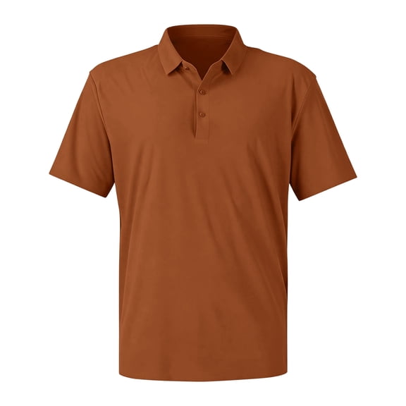 Polo Shirts for Men Stylish Collared Short Sleeve Ice Silk Top Fitness Moisture Wicking Quick Dry Work Blouse, S