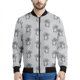 thumbnail image 3 of Chaqueta con cremallera y estampado 3D de animales de dibujos animados para hombre, chaqueta informal de calle con cremallera, sudadera estilo aviador para primavera y otoño, 3 of 5