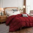 thumbnail image 2 of Ayanshi Bedding Comforter Oversized Queen, Duvet Insert, Quilted Comforter with Corner Tabs, Lightweight Quilt, Down Alternative Hotel Comforter Oversize Queen 98X98 Burgundy, 2 of 9