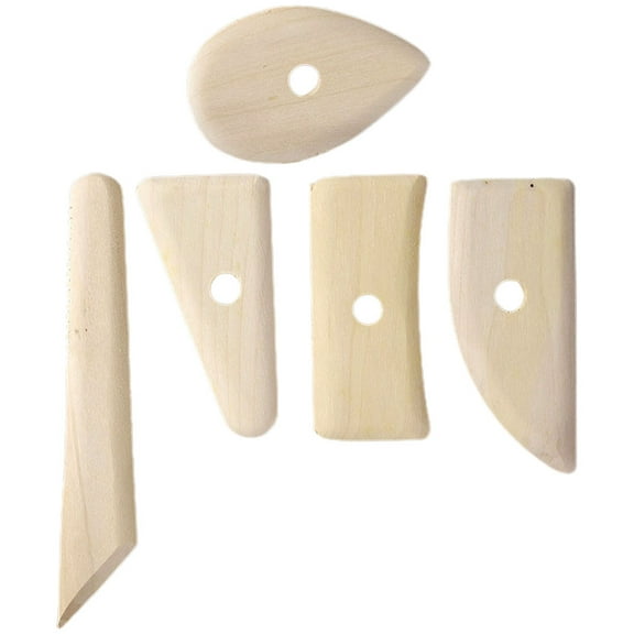 unbranded 5 Pcs Clay Kit Pottery Tools Scraper Drawing Tool Set Clay Working Tools 19x5cm