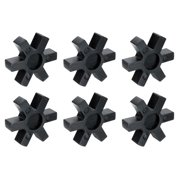 6pcs L150 Jaw Coupling Insert NBR Rubber L-Jaw Coupler Set, Black
