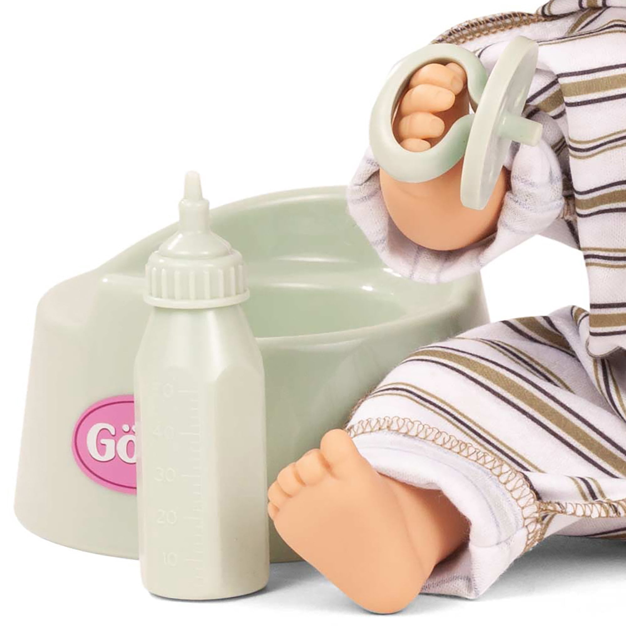 Aquini Girl 13" Urban Stripes Potty Baby Doll